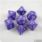 Set 7 Dadi Poliedrici - Opaque Purple w/white - Chessex CHX25407