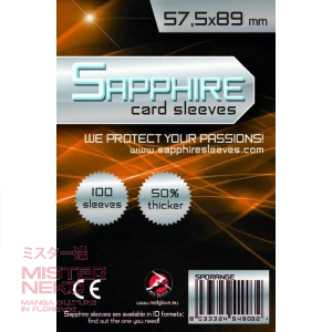 Gioco da Tavolo, Sapphire Sleeves - Bustine Protettive Orange 57.5x89mm  (100) - Red Glove